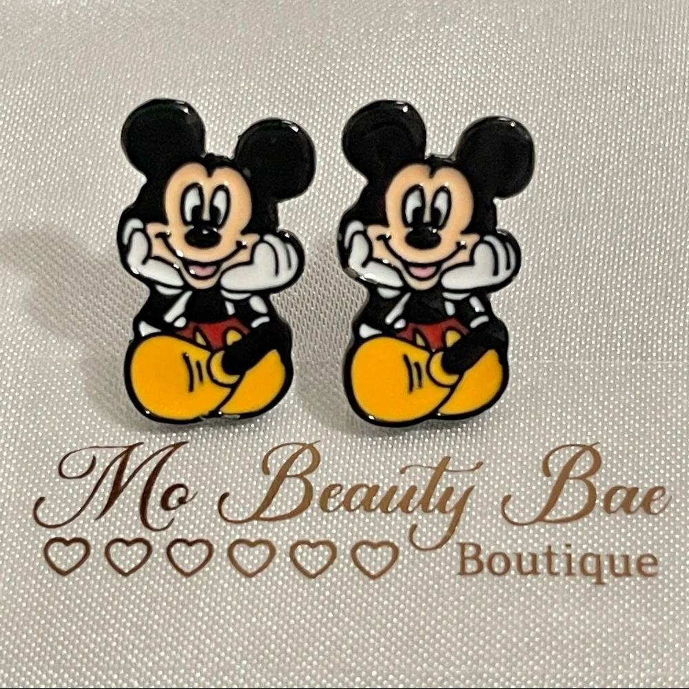 Mickey Mouse Stud Earrings - Picture 3 of 5